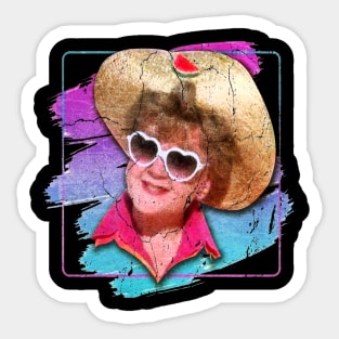 Jessica Fletcher- Retro Vintage Brush Paint Sticker